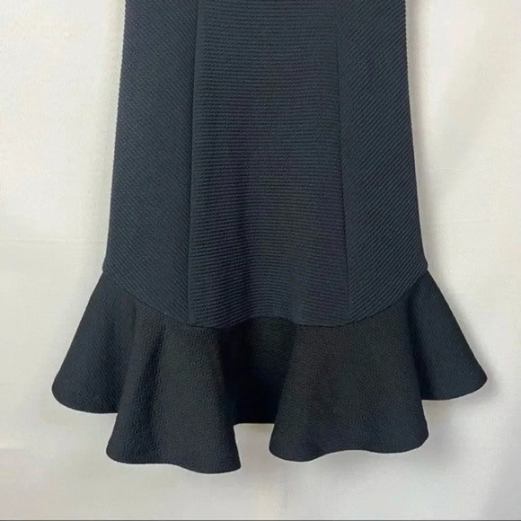 Anthropologie HD in Paris Black Marcelline Flounce Sheath Mini Dress 2 - Picture 5 of 7